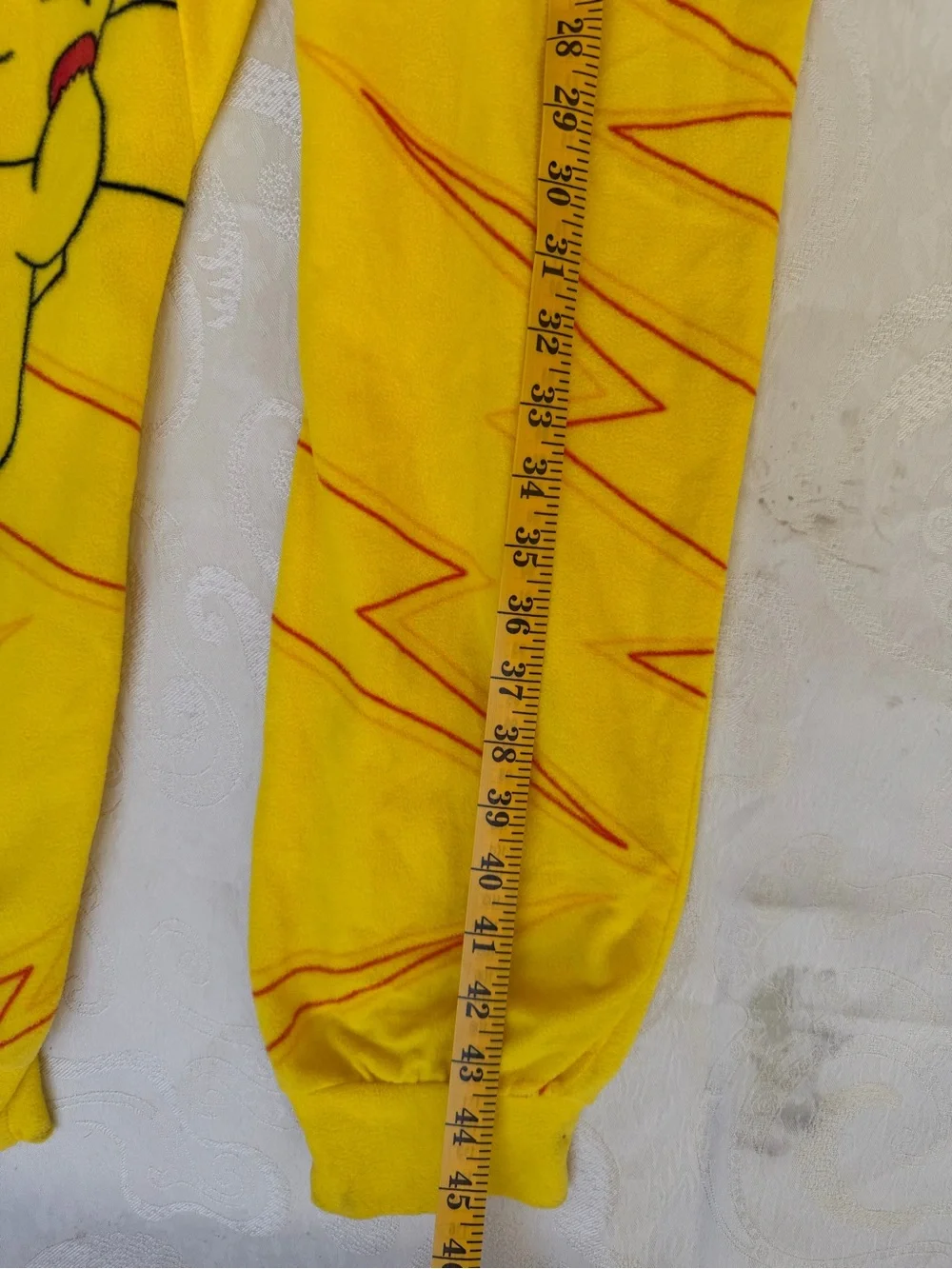 Pikachu Yellow Kids One-Piece Hoodie Pajamas